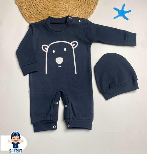 سالوبيت اولادي وبناتي قطن 100% خريفي مكون من قطعتين رسمة الدب😍❤️