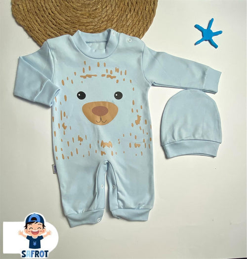 سالوبيت اولادي وبناتي قطن 100% خريفي مكون من قطعتين رسمة مونيستر😍❤️