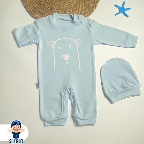 سالوبيت اولادي وبناتي قطن 100% خريفي مكون من قطعتين رسمة الدب😍❤️