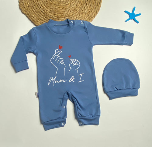 سالوبيت اولادي وبناتي قطن 100% خريفي مكون من قطعتين رسمة اليدين🖤❤️