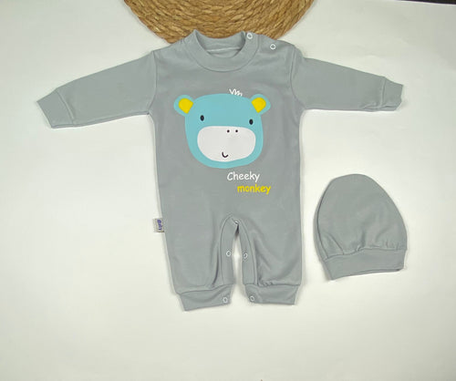 سالوبيت اولادي وبناتي قطن 100% خريفي مكون من قطعتين رسمة القرد😍❤️