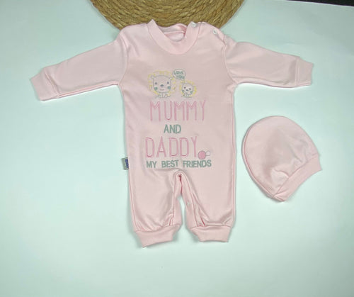 سالوبيت اولادي وبناتي قطن 100% خريفي مكون من قطعتين رسمة mummy and dady😍❤️