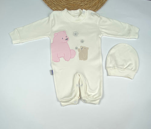 سالوبيت اولادي وبناتي قطن 100% خريفي مكون من قطعتين رسمة الدبين😍❤️