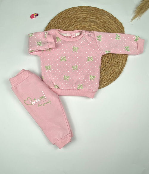 طقم شتوي ميلتون بناتي مكون من قطعتين رسمة فيونكه 🩷🩷