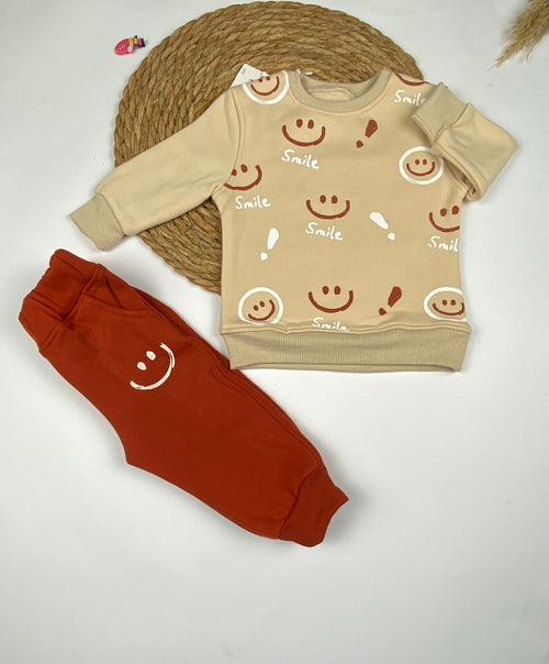 طقم شتوي خامه ميلتون بناتي مكون من قطعتين رسمة smile 😍🤩