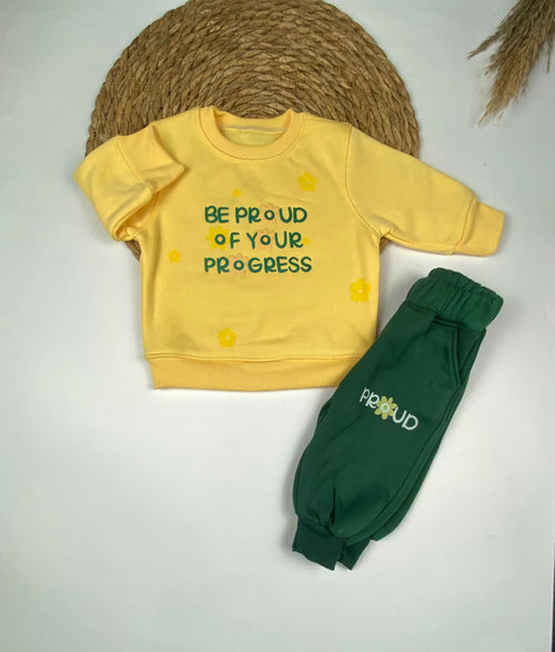 طقم شتوي خامه ميلتون بناتي مكون من قطعتين 💛❤️