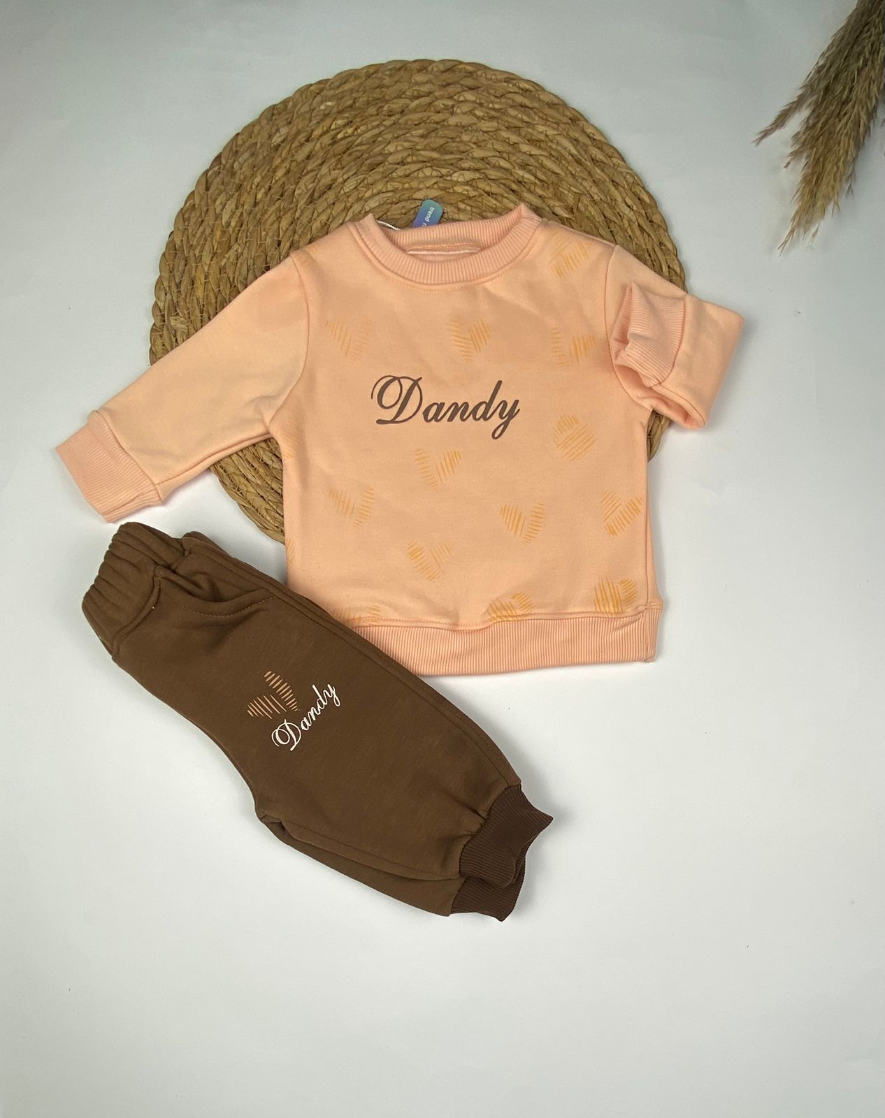 طقم بناتي شتوي خامه ميلتون مكون من قطعتين Dandy ❤️🤍