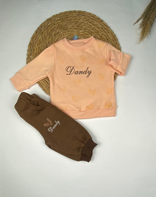 طقم بناتي شتوي خامه ميلتون مكون من قطعتين Dandy ❤️🤍