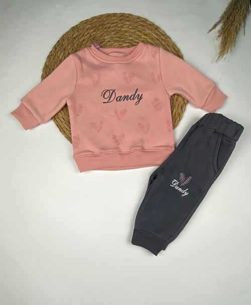 طقم بناتي شتوي خامه ميلتون مكون من قطعتين Dandy ❤️🤍