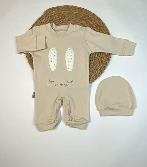 سالوبيت اولادي وبناتي قطن 100% خريفي مكون من قطعتين رسمة ارنب🐰❤️