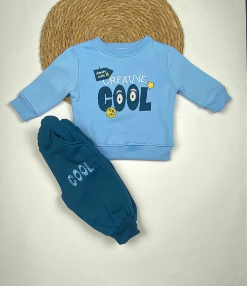 طقم بناتي شتوي خامه ميلتون مكون من قطعتين cool💛🤍