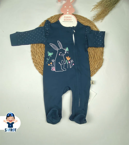 سالوبيت خريفي بناتي من فاني باني قطن 100% رسمة ارنب 🤍❤️