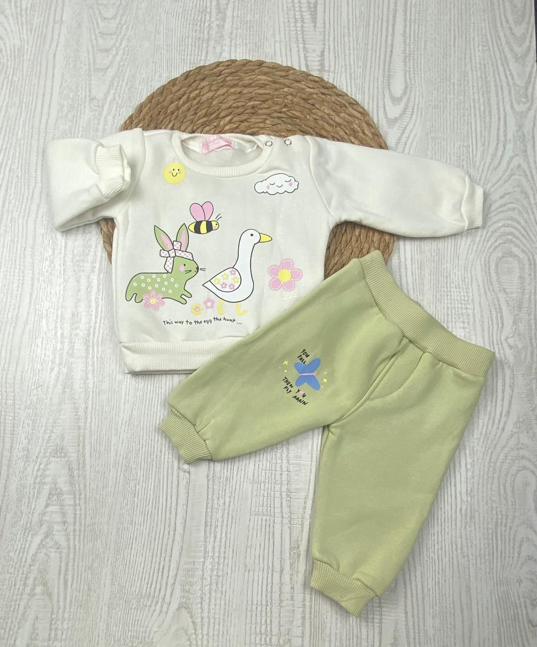 طقم شتوي ميلتون بناتي مكون من قطعتين zoo 🤍🤍