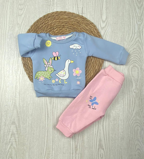 طقم شتوي ميلتون بناتي مكون من قطعتين zoo 🤍🤍