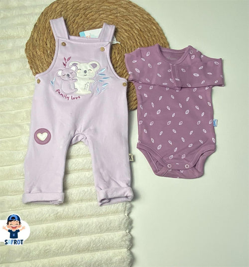 سالوبيت بناتي قطن 100% ماركه فاني باني مكون من قطعتين رسمة الكسلان❤️❤️