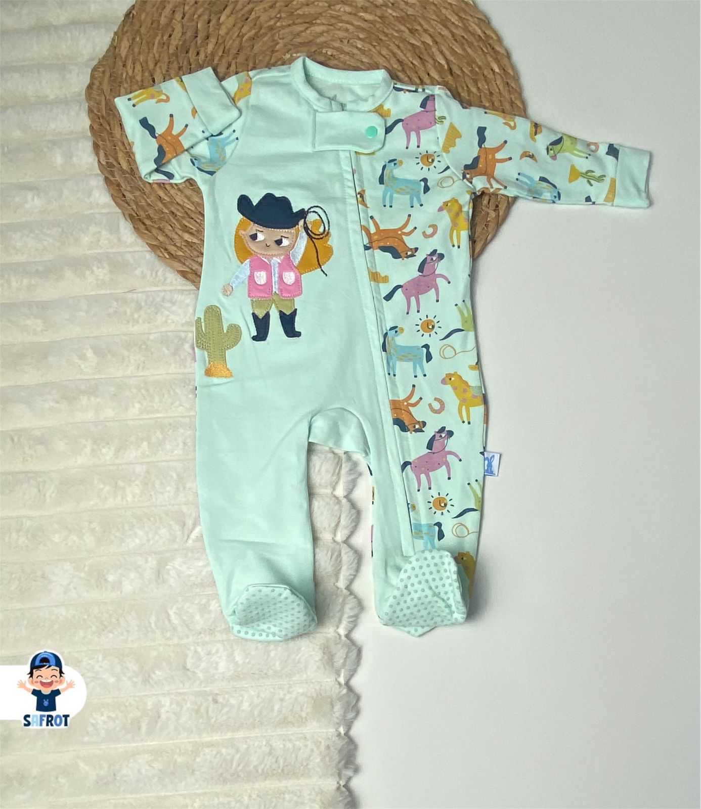 سالوبيت شتوي بناتي من فاني باني قطن 100% cow girl❤️❤️