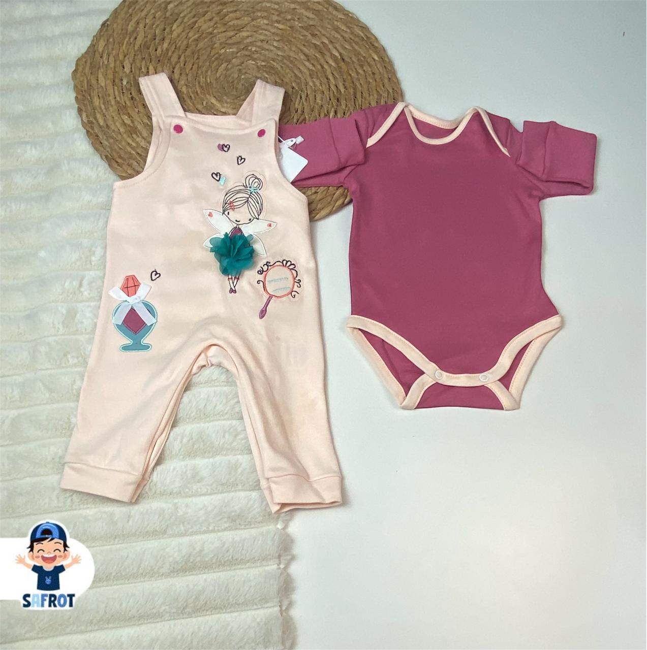 سالوبيت شتوي بناتي قطن 100% ماركه فاني باني مكون من قطعتين ballerina❤️❤️