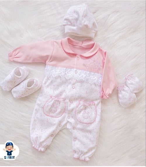 طقم السبوع والمستشفى خامه قطن مكون من 4 قطع 🤍❤️