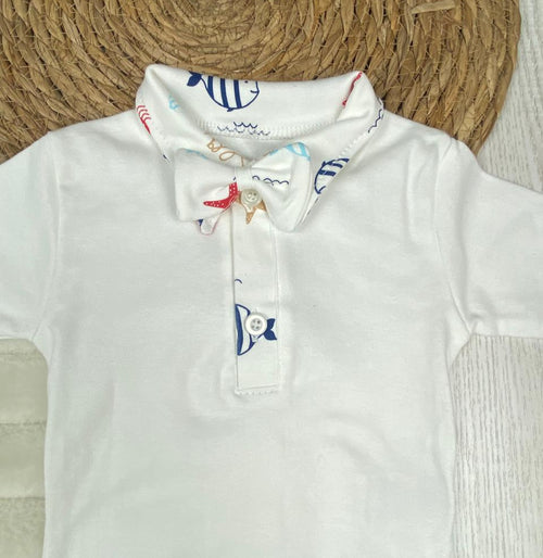 طقم السبوع والمستشفى اولادي وبناتي خامه قطن مكون من 5 قطع 🤍❤️