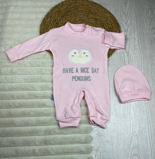 سالوبيت اولادي وبناتي قطن 100% خريفي مكون من قطعتين penguins❤️