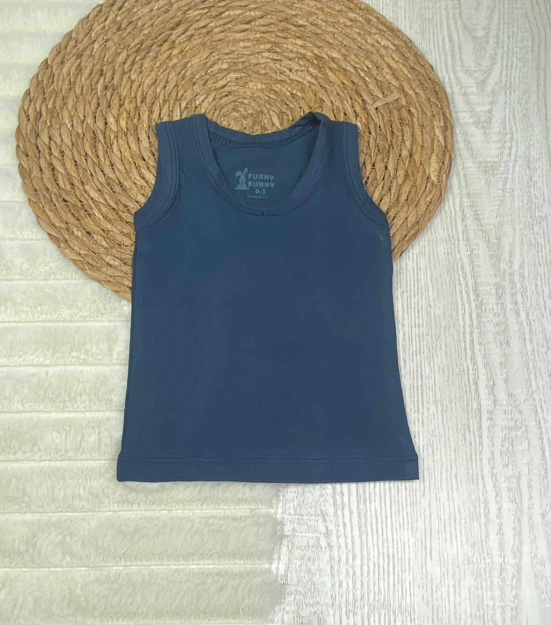 فانله كت قطن 100% اولادي وبناتي ملون ساده من فاني باني 🩵🤍