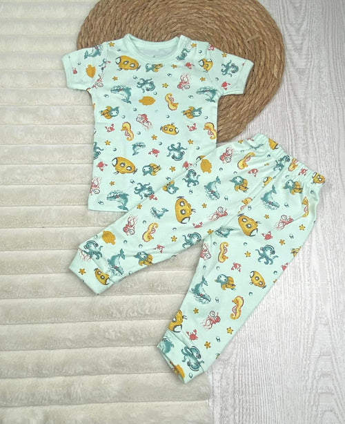 طقم اولادي وبناتي نص كم قطن 100% ماركه فاني باني 😍😍🤍