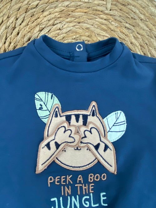 بيجامه اولادي  خريفي من فاني باني مكون من قطعتين قطن 100% heart🤍🩷