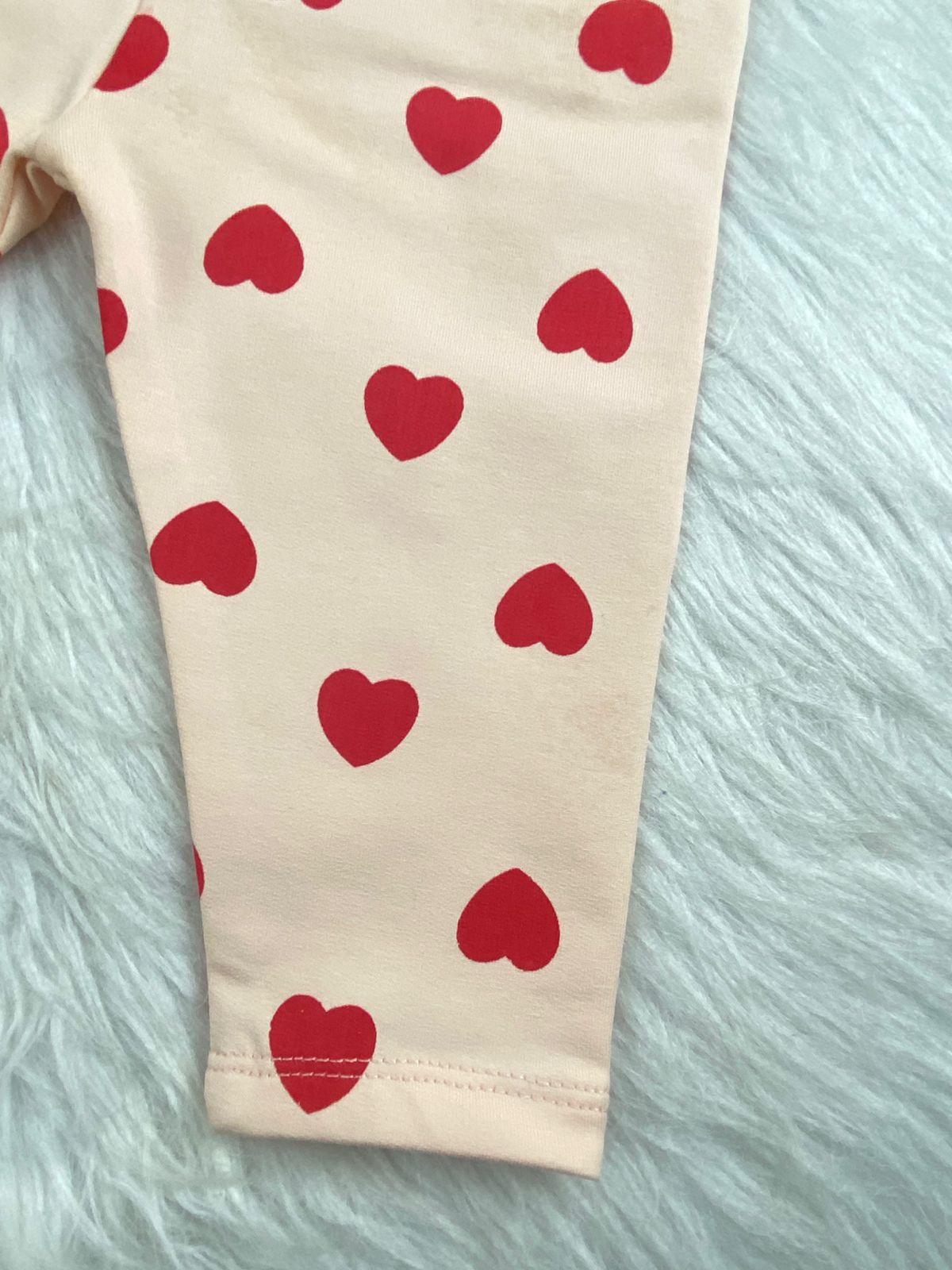 بيجامه بناتي  خريفي من فاني باني مكون من قطعتين قطن 100% heart🤍🩷