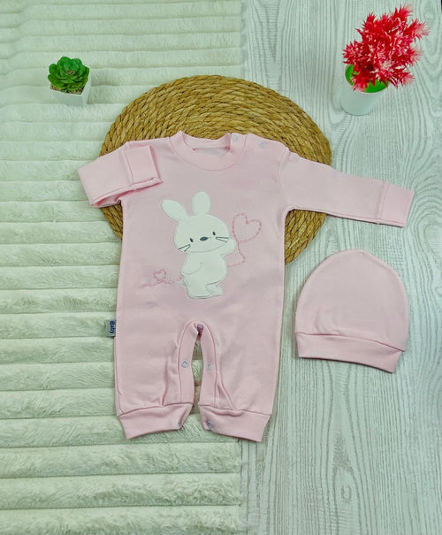 سالوبيت اولادي وبناتي قطن 100% خريفي مكون من قطعتين رسمة ارنب❤️