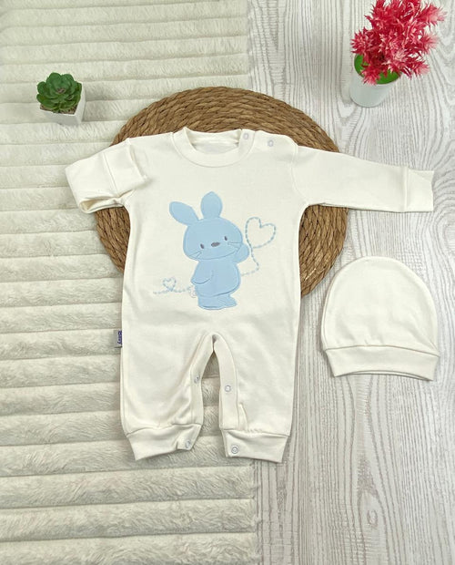 سالوبيت اولادي وبناتي قطن 100% خريفي مكون من قطعتين رسمة ارنب❤️