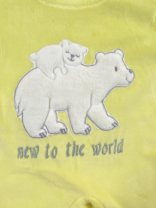 سالوبيت شتوي قطيفه مكون من قطعتين رسمة دبيين  🩷❤️