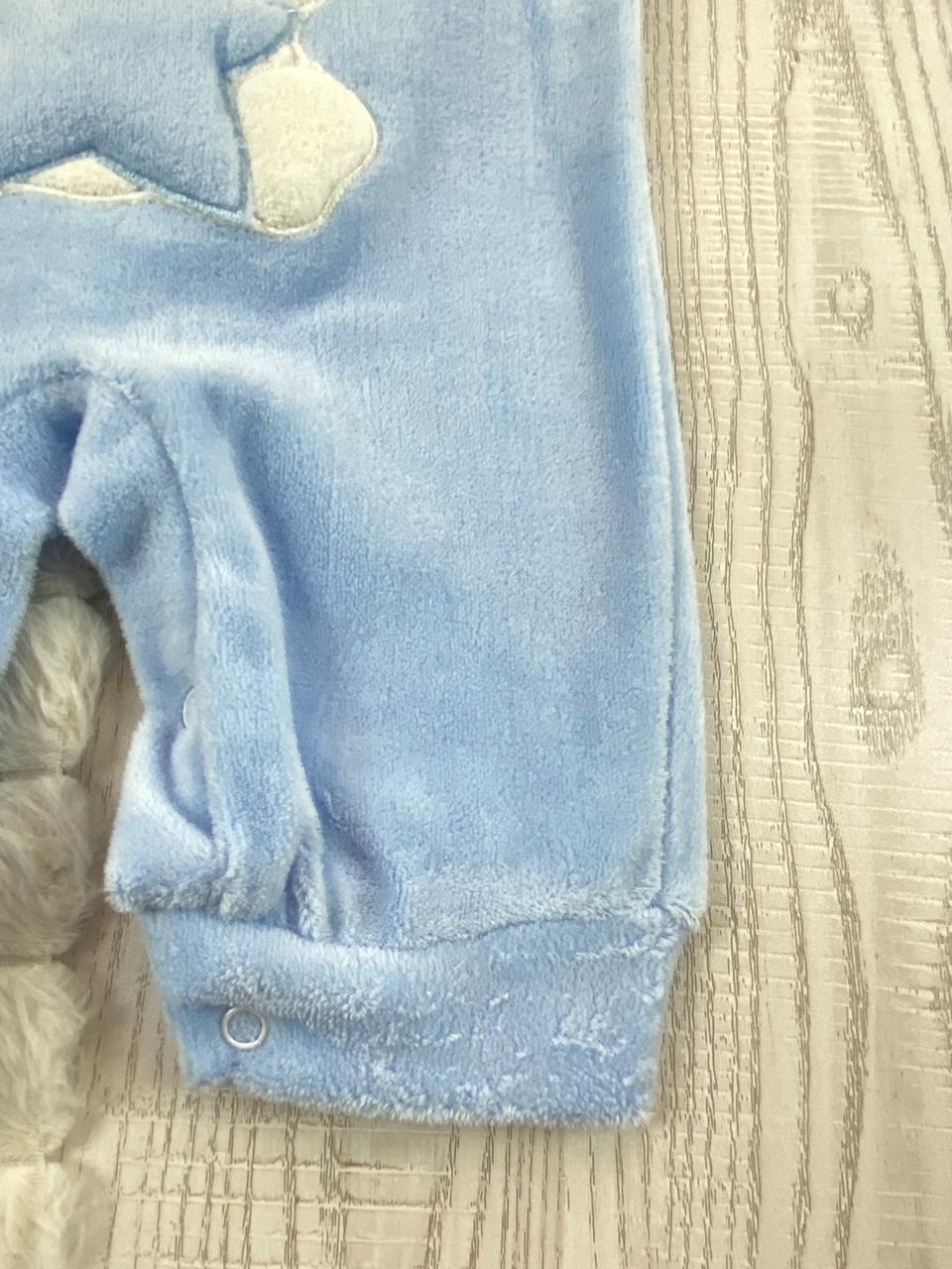 سالوبيت شتوي قطيفه مكون من قطعتين رسمة دب ونجمه  🩷❤️