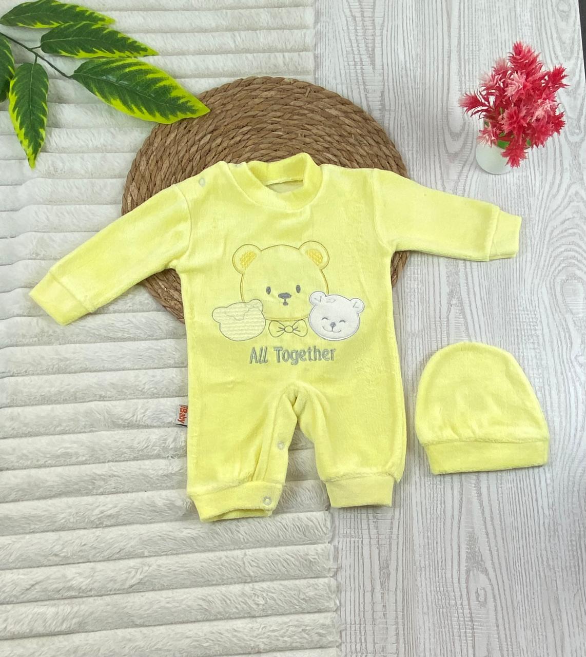 سالوبيت شتوي قطيفه اولادي وبناتي مكون من قطعتين all together  🩷❤️