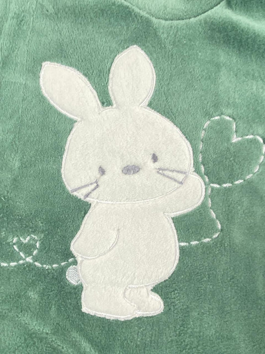 سالوبيت شتوي قطيفه اولادي وبناتي مكون من قطعتين رسمة ارنب  🩷❤️