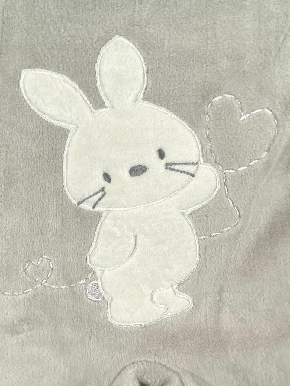 سالوبيت شتوي قطيفه اولادي وبناتي مكون من قطعتين رسمة ارنب  🩷❤️