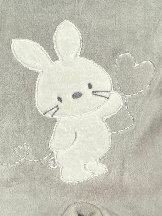 سالوبيت شتوي قطيفه اولادي وبناتي مكون من قطعتين رسمة ارنب  🩷❤️