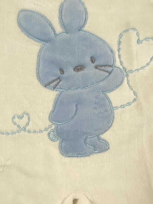 سالوبيت شتوي قطيفه اولادي وبناتي مكون من قطعتين رسمة ارنب  🩷❤️