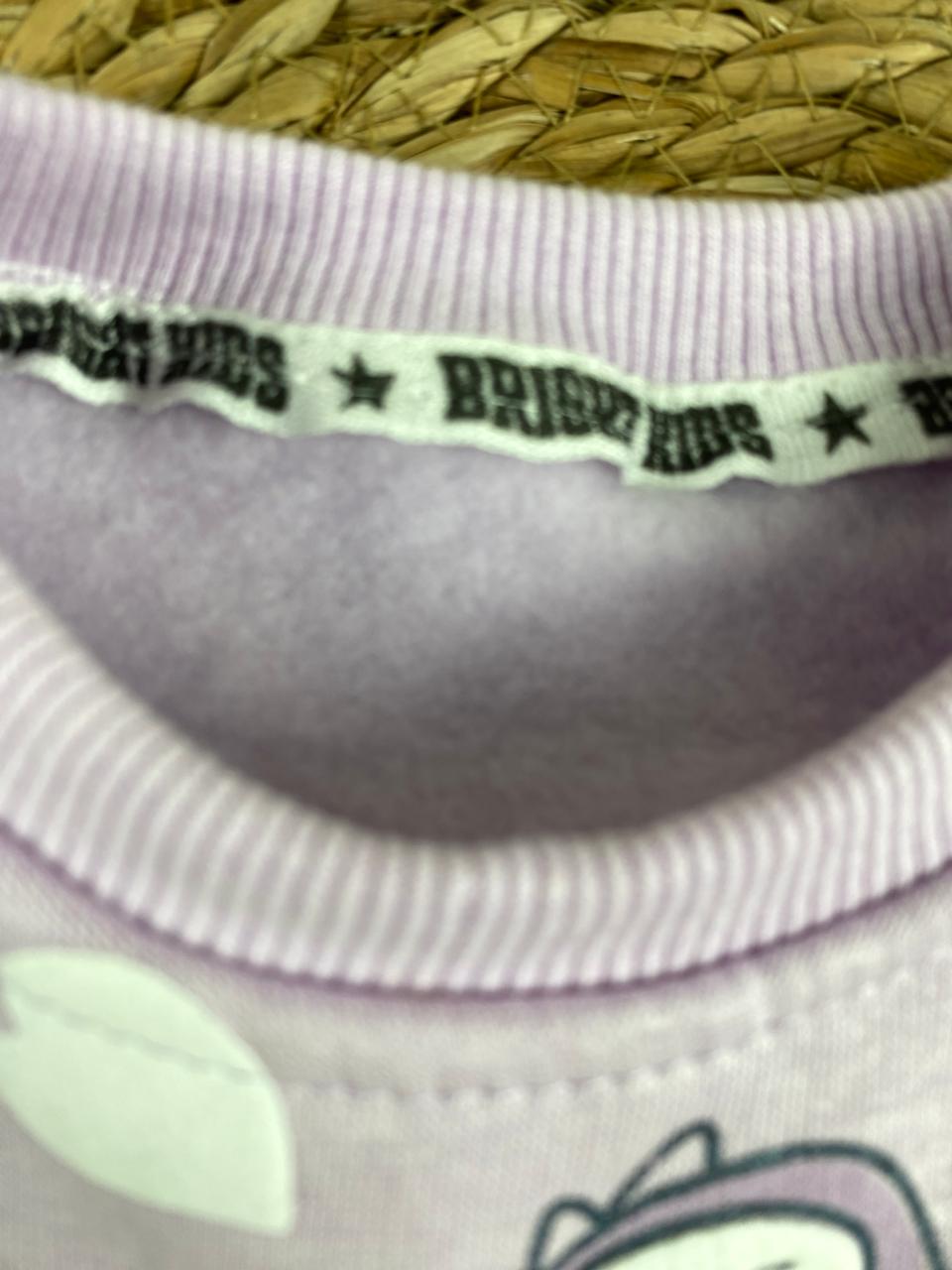 طقم شتوي ميلتون اولادي وبناتي مكون من قطعتين رسمة فواكه مبطن من الداخل🩷🤍