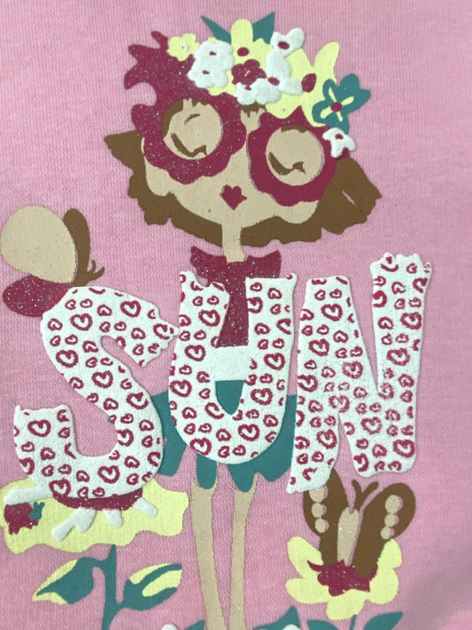 طقم شتوي ميلتون بناتي مكون من قطعتين رسمة بنت بنضاره مبطن من الداخل🩷🤍