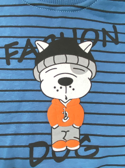 طقم شتوي ميلتون اولادي وبناتي مكون من قطعتين  مبطن من الداخل DOG🩷🤍