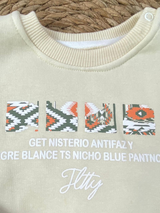 طقم شتوي ميلتون اولادي وبناتي مكون من قطعتين  مبطن من الداخل🩷🤍