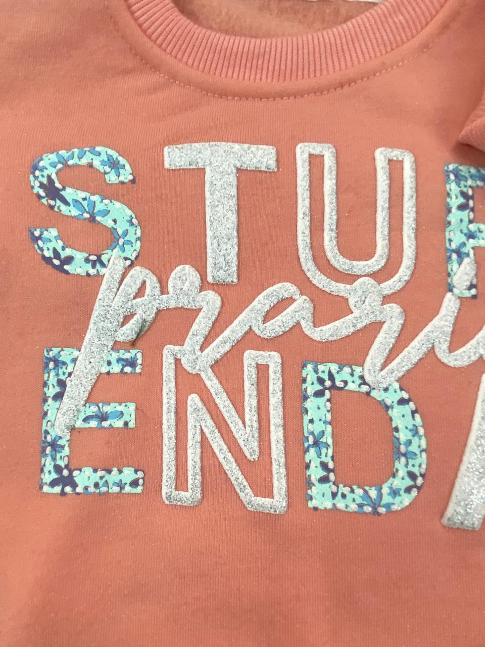 طقم بناتي شتوي خامه ميلتون مبطن من الداخل مكون من قطعتين STUP ENDA❤️🤍