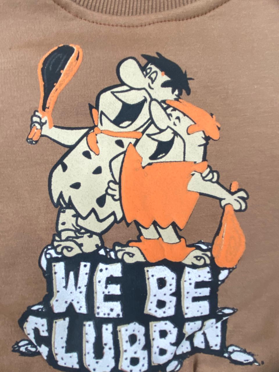 طقم اولادي وبناتي شتوي خامه ميلتون مكون من قطعتين مبطن من الداخل we be clubbin ❤️🤍