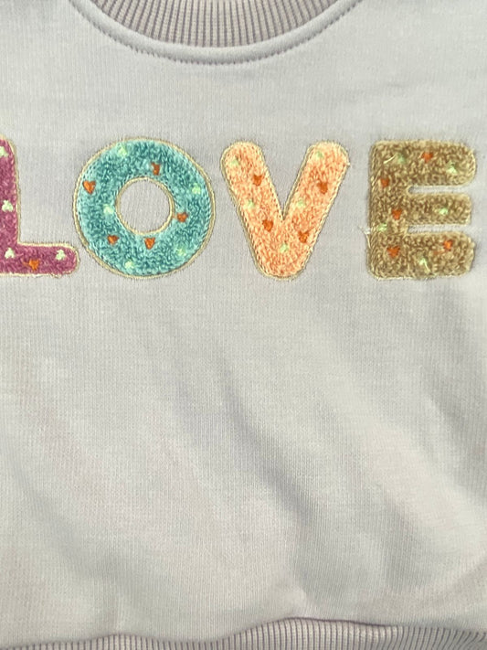 طقم بناتي شتوي خامه ميلتون مبطنه من الداخل مكون من قطعتين LOVE 🤍🤍