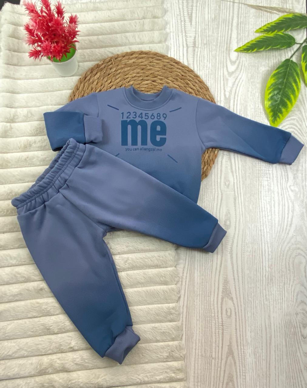 طقم اولادي شتوي خامه ميلتون مبطنه من الداخل مكون من قطعتين ME 🤍🤍