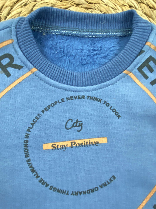 طقم اولادي شتوي خامه ميلتون مبطنه من الداخل مكون من قطعتين version 1974  🤍🤍