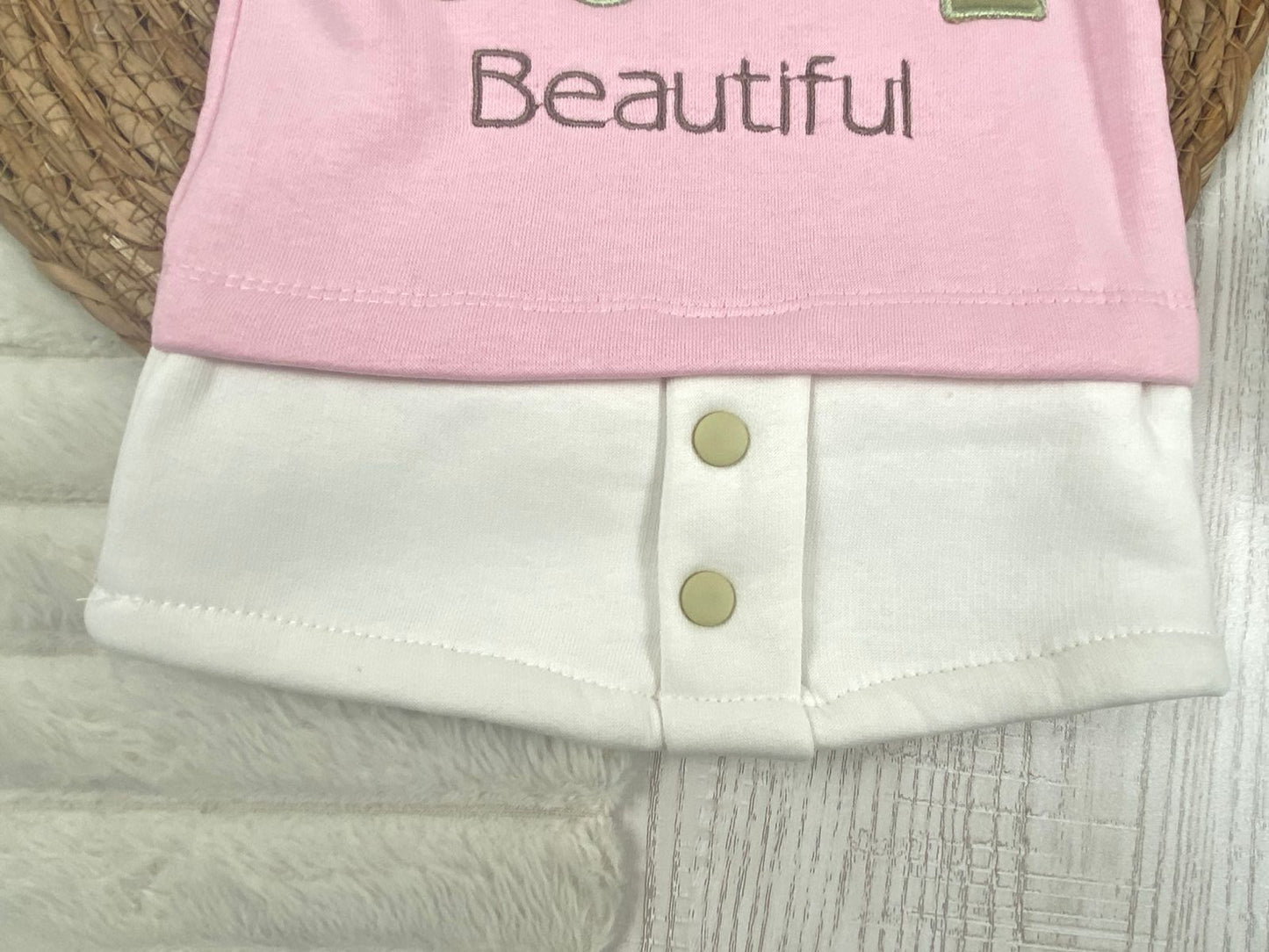 طقم شتوي ميلتون بناتي مكون من قطعتين be cool beautiful🩷🤍