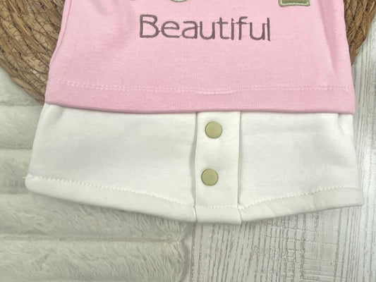 طقم شتوي ميلتون بناتي مكون من قطعتين be cool beautiful🩷🤍