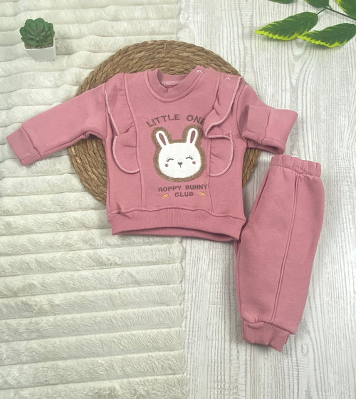 طقم شتوي ميلتون بناتي مبطن من الداخل مكون من قطعتين little one😍❤️