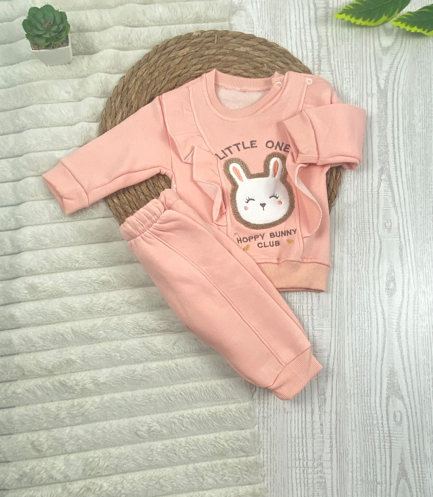 طقم شتوي ميلتون بناتي مبطن من الداخل مكون من قطعتين little one😍❤️